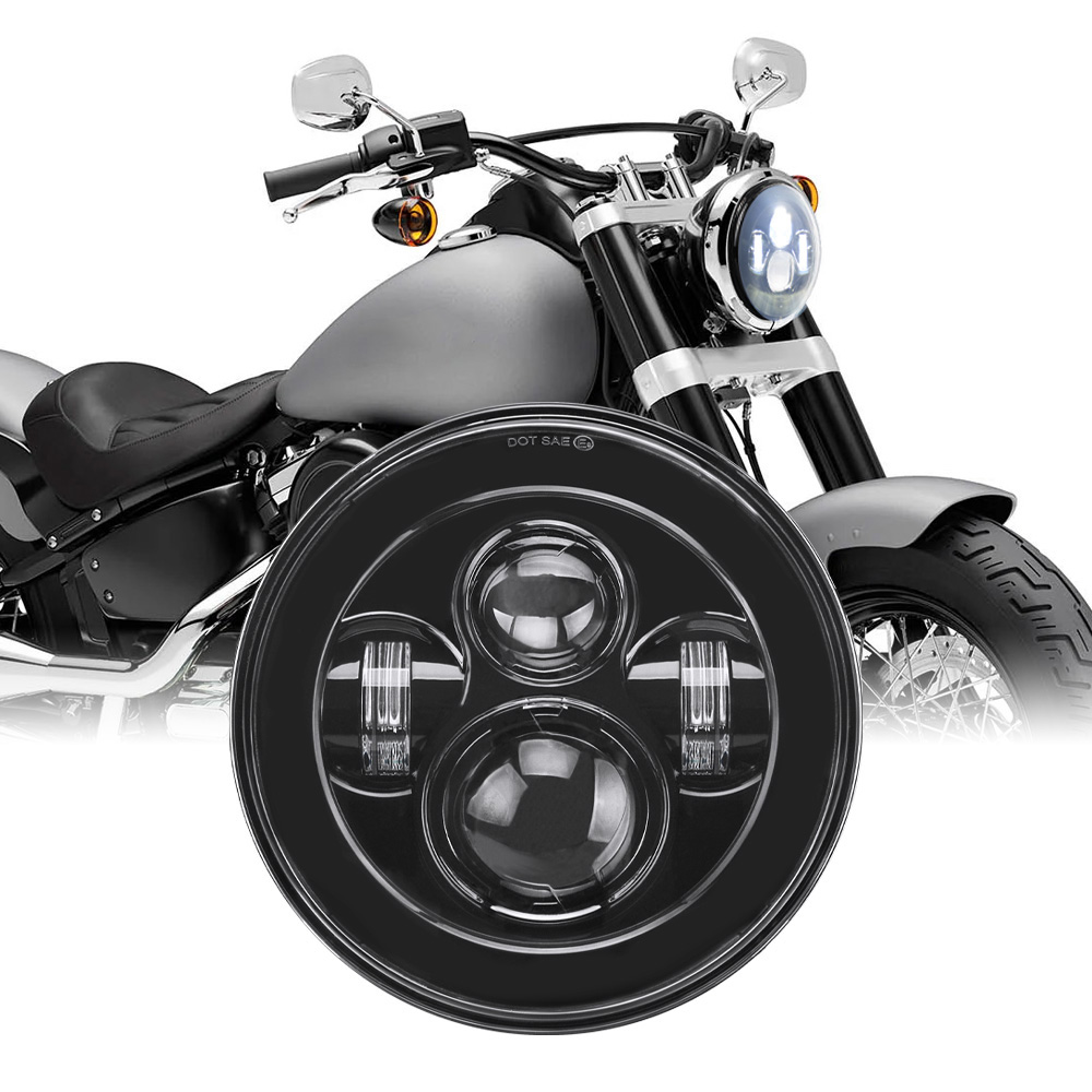 Universal Motorcycle Led Headlight Projector - 오토바이 Harley Yamha Honda 라운드 헤드