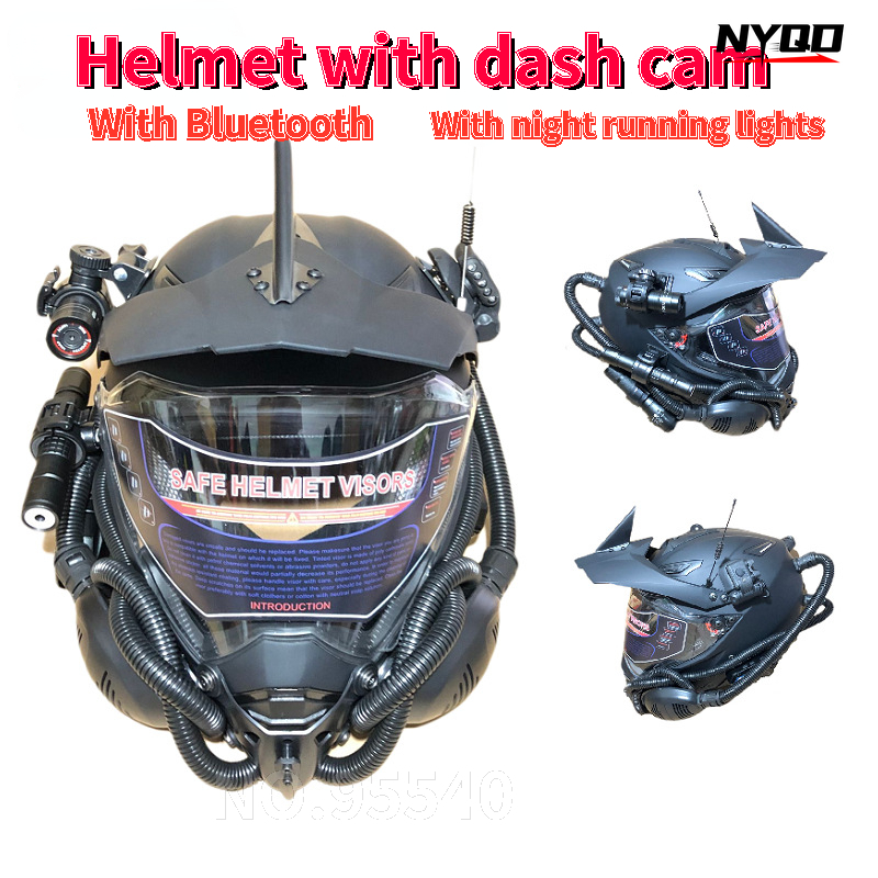 Full Face Motorcycle Helmet With Bluetooth - 랠리 헬멧 오토바이 헬멧 오프로드 풀