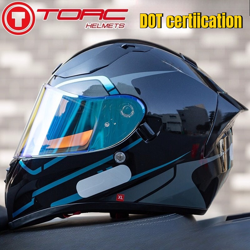 Modular Flip Up Motorcycle Helmet Dot Approved - TORC T18 오토바이 헬멧 이중 바이저