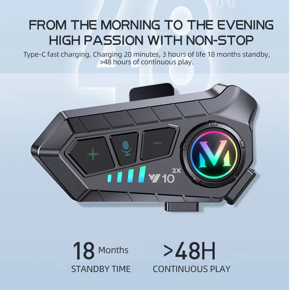 1/2x 오토바이 인터콤 헬멧 헤드셋 300M 2인용  - Universal Motorcycle Helmet Intercom Headset 리뷰 및 가격