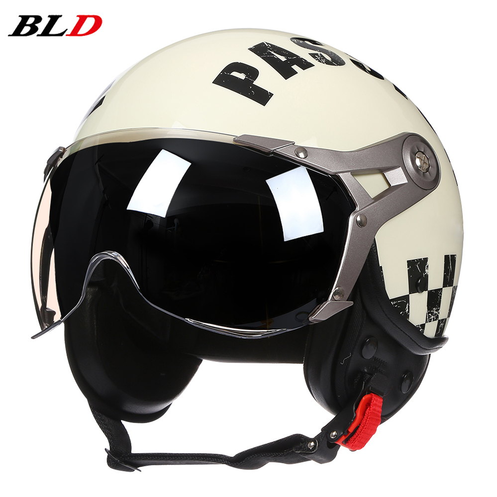 레트로 3/4 오픈 페이스 헬멧 빈티지 제트 안전 라이 - Vintage Open Face Retro Helmet 리뷰 및 가격