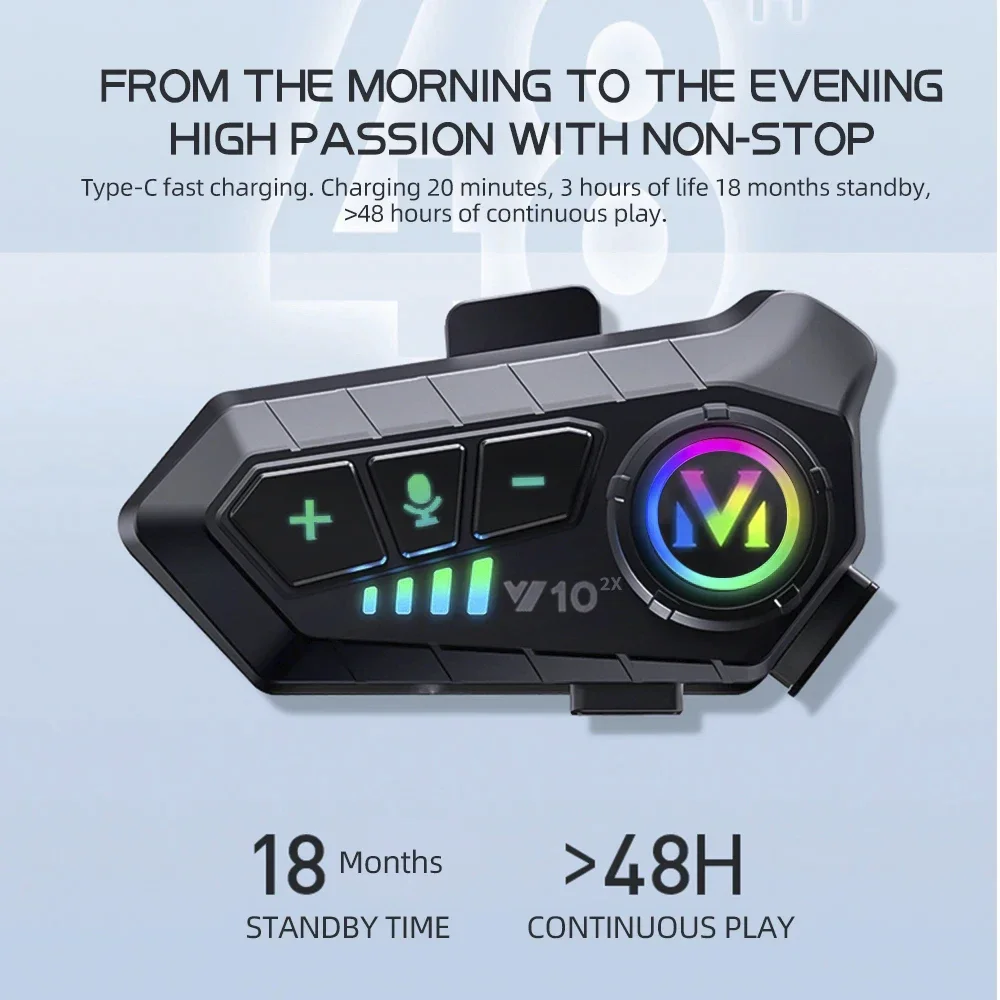 V10 2X 블루투스 오토바이 헬멧 인터콤 300M 무 - Universal Motorcycle Helmet Intercom Headset 리뷰 및 가격