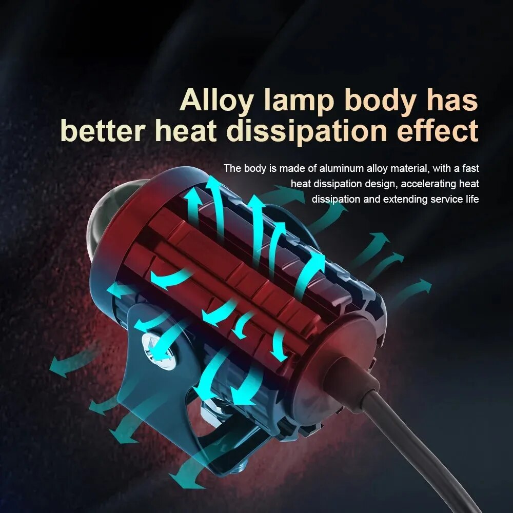 범용 오토바이 LED 헤드라이트, ATV 스쿠터 운전  - Universal Motorcycle Led Headlight Projector 리뷰 및 가격