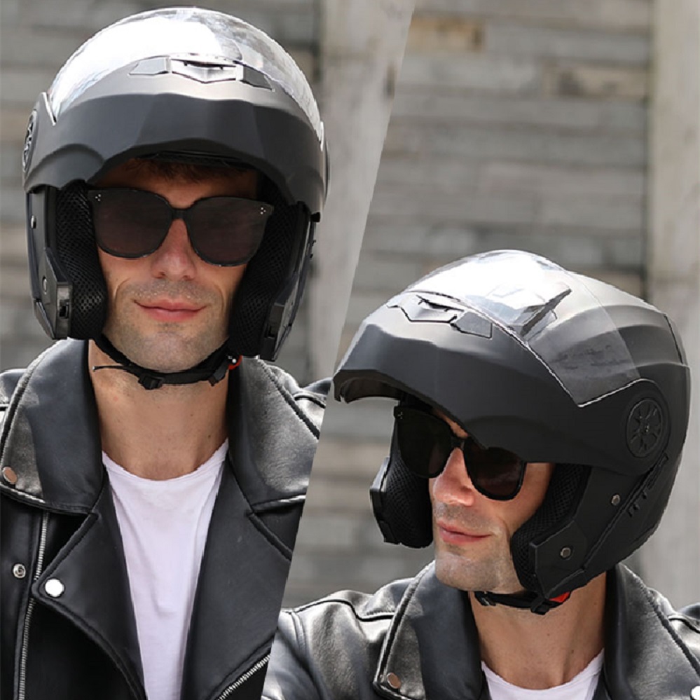 더블 바이저 블루투스 헬멧 모듈 형 풀 페이스 오토바이 - Full Face Motorcycle Helmet With Bluetooth 리뷰 및 가격