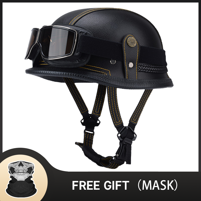 독일 하프 빈티지 헬멧 클래식 오픈 페이스 오토바이 헬 - Vintage Open Face Retro Helmet 리뷰 및 가격