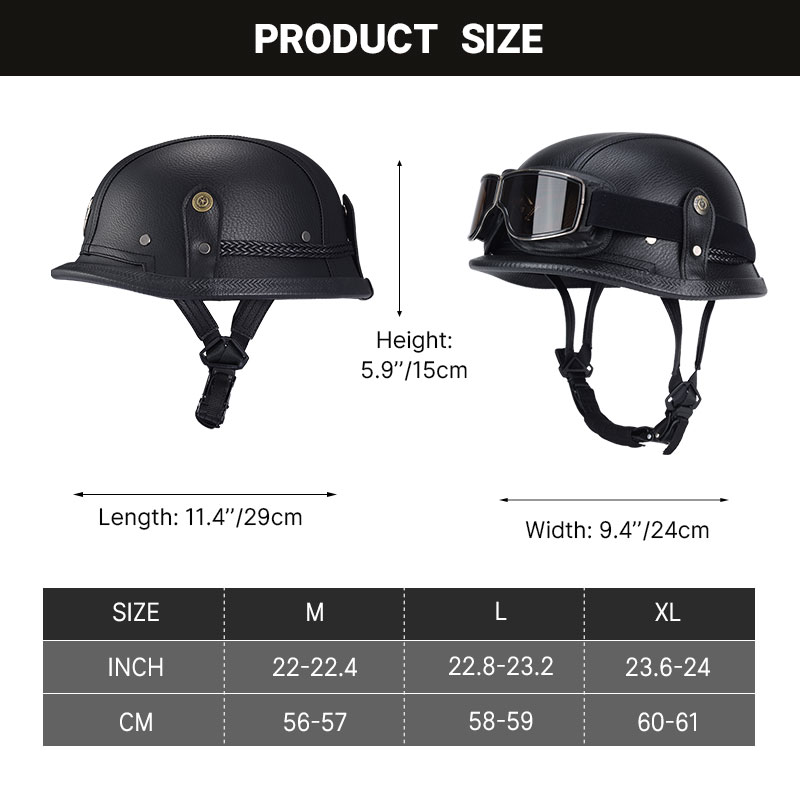 독일 하프 빈티지 헬멧 클래식 오픈 페이스 오토바이 헬 - Vintage Open Face Retro Helmet 리뷰 및 가격
