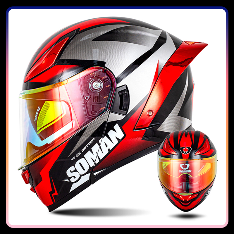 남성용 오토바이 헬멧 듀얼 렌즈 플립업 헬멧 빈티지 레 - Modular Flip Up Motorcycle Helmet Dot Approved 리뷰 및 가격